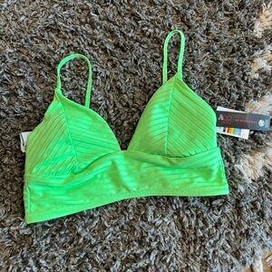 NWT Neon Green Bikini Top
